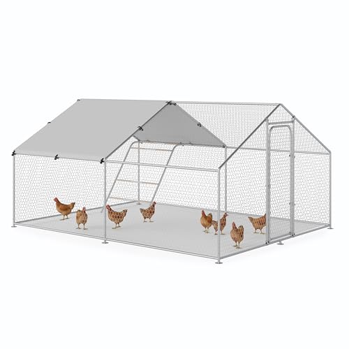 Large Metal Chicken Coop with Waterproof Cover Q137042