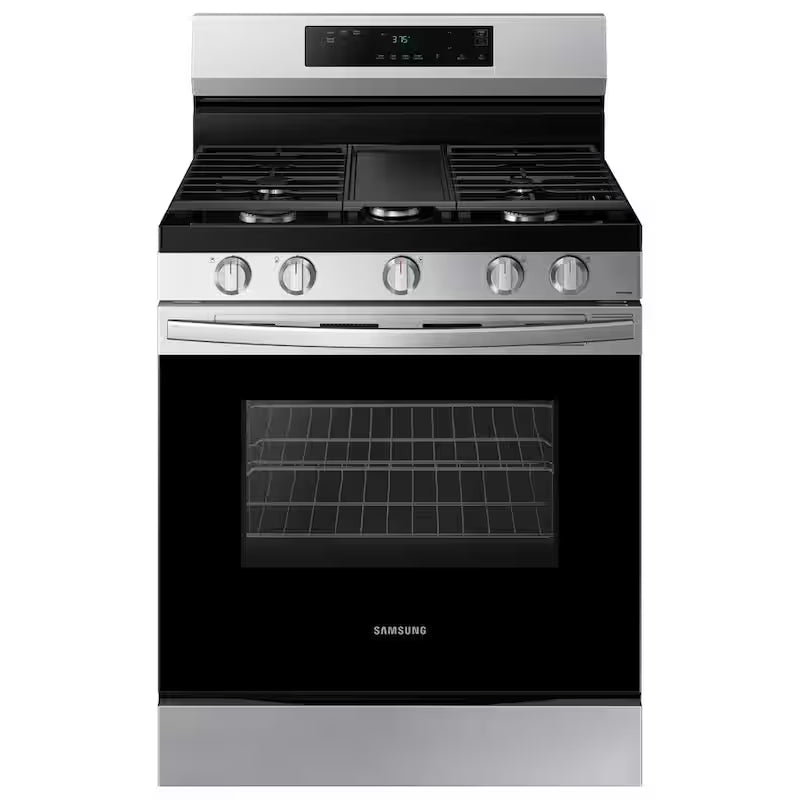 6.0 cu. ft. Smart Freestanding Gas Range with Integrated Griddle in Stainless Steel Z5932