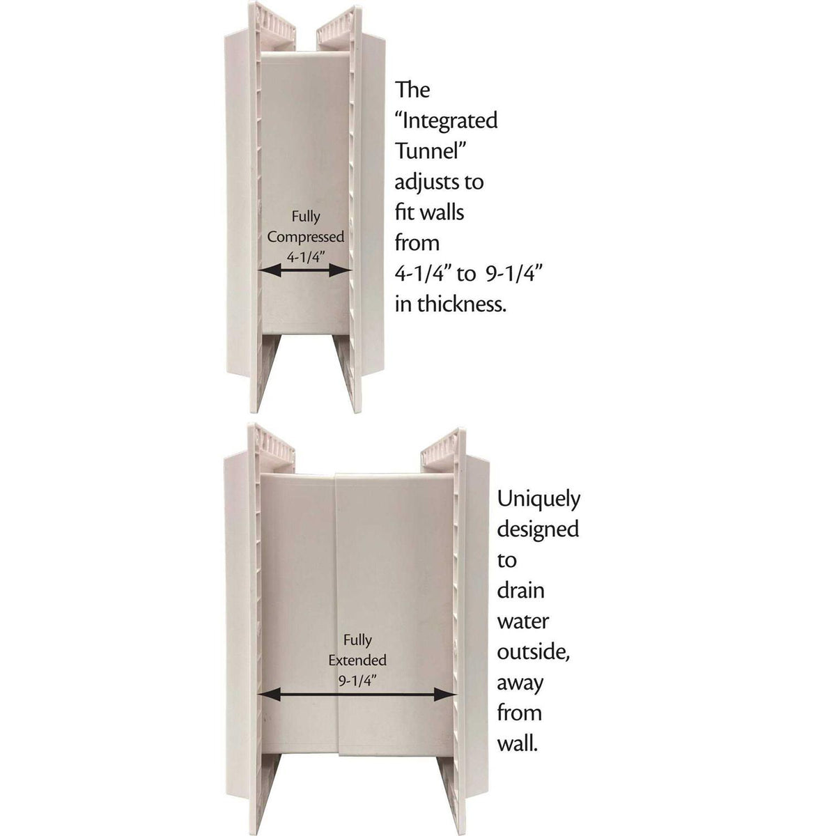 Wall Entry Pet Door with Telescoping Tunnel W884
