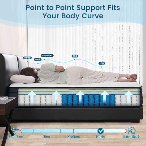 Full Size 12 Inch Memory Foam Hybrid Mattress with Pocket Springs I451