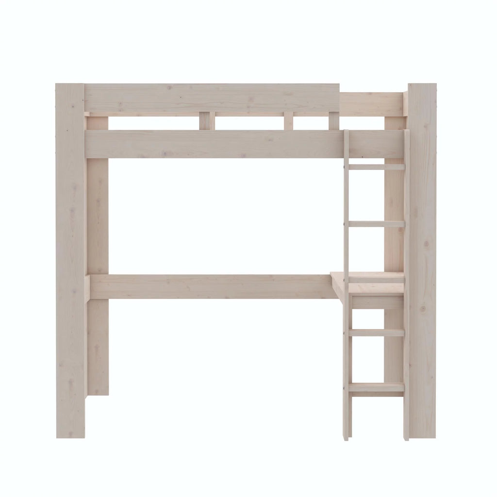 Twin Solid Wood Loft Bed with Desk I625203