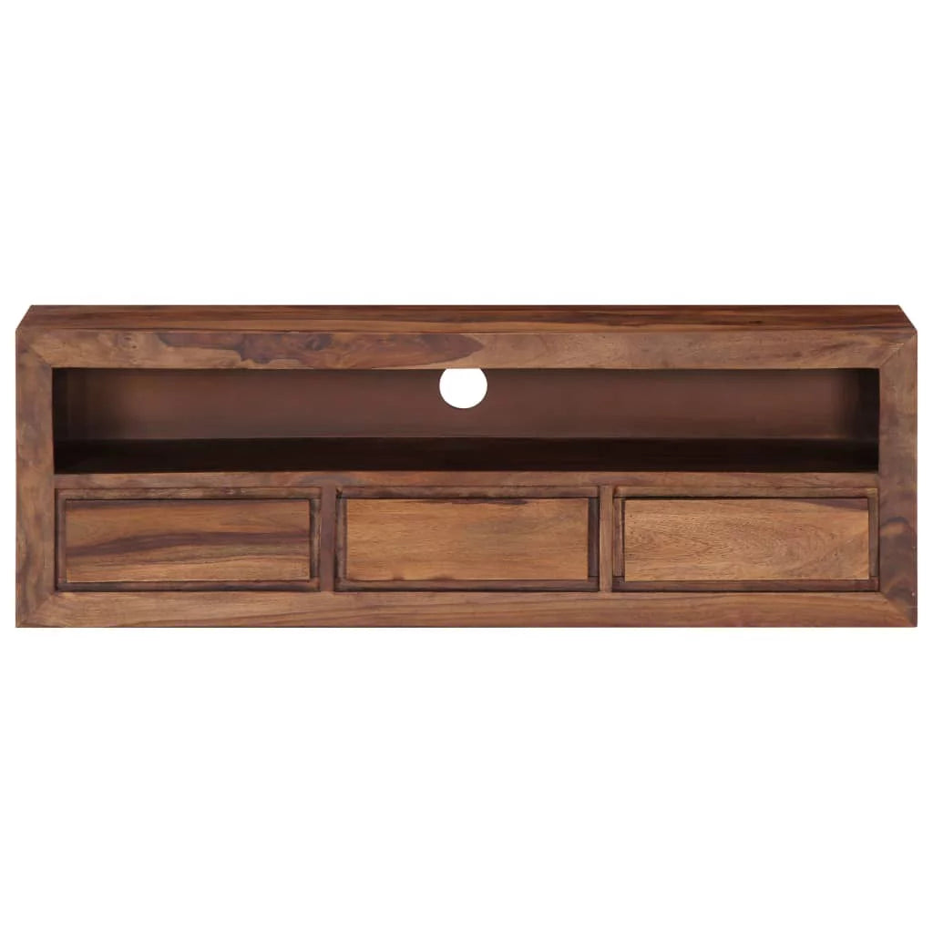 Rustic 3 Drawer TV Stand with Cable Outlet N188
