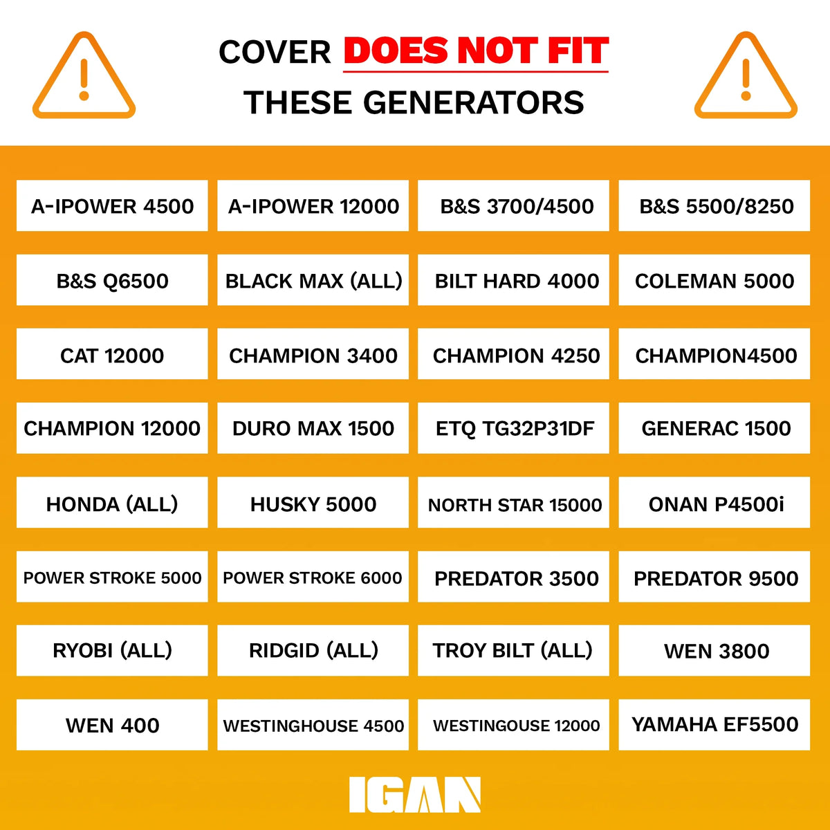 Waterproof Portable Generator Cover Black Y10284