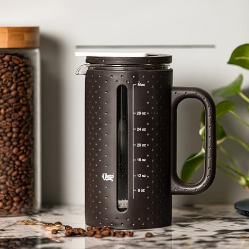 34oz French Press Coffee Maker Borosilicate Glass Carafe BPA-Free F739780