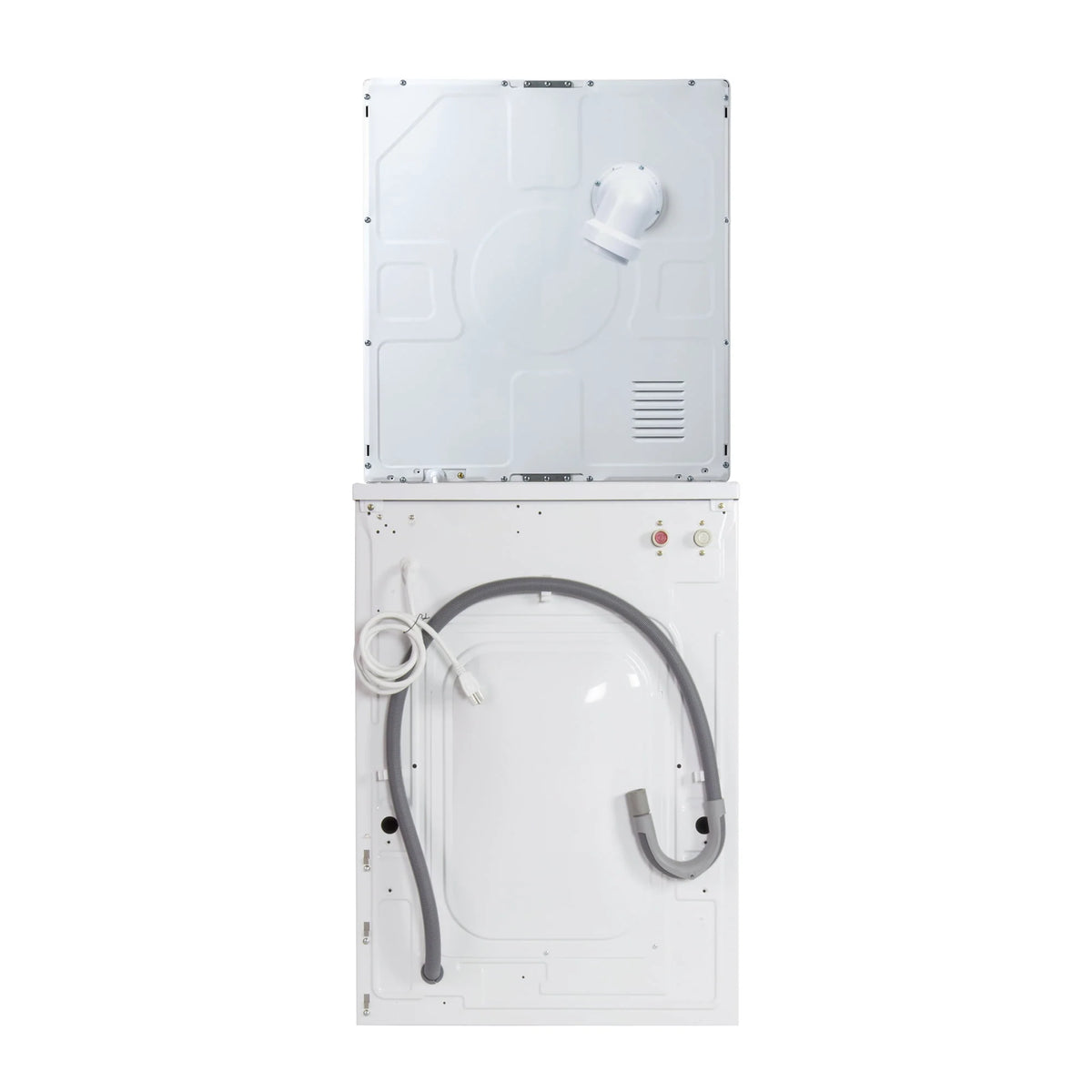 White 13lbs Compact Washer and 2.6 cu.ft Compact Dryer Stackable Set H326277