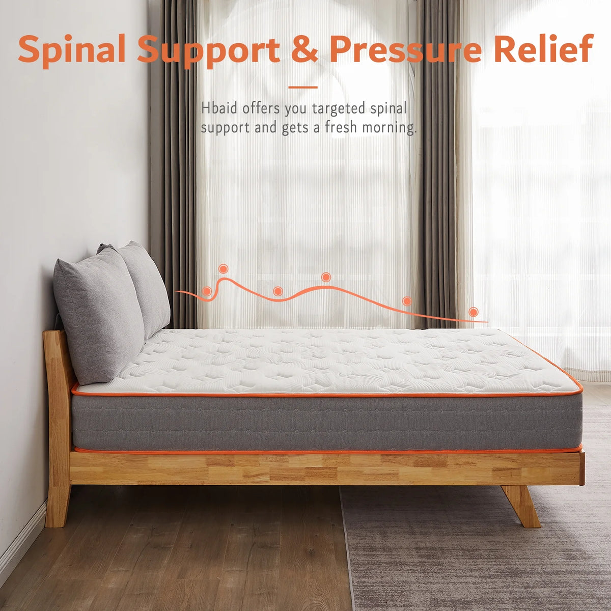Twin Cooling Gel Memory Foam Hybrid Mattress F569