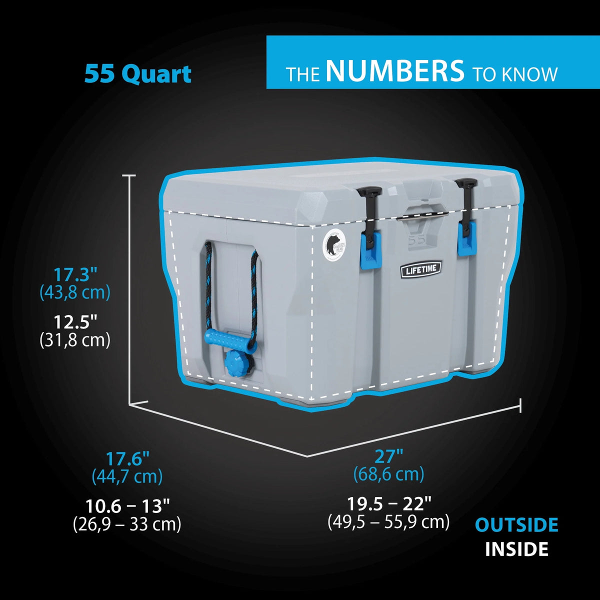 55 Quart High Performance Polyethylene Cooler K9412