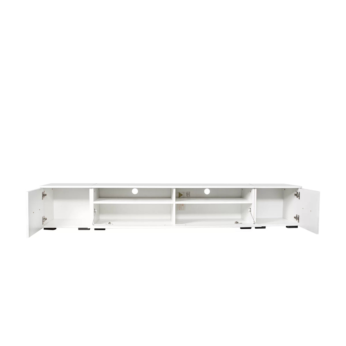 White High Gloss TV Stand with LED Lights U7867