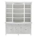 White Kitchen Hutch Cabinet with 5 Doors & 3 Drawers K73146