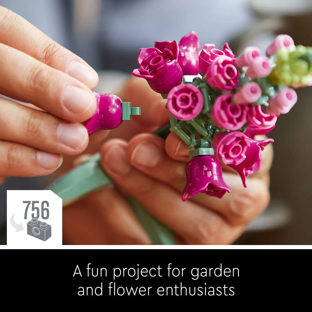 Artificial Flower Bouquet Building Set with Roses R629