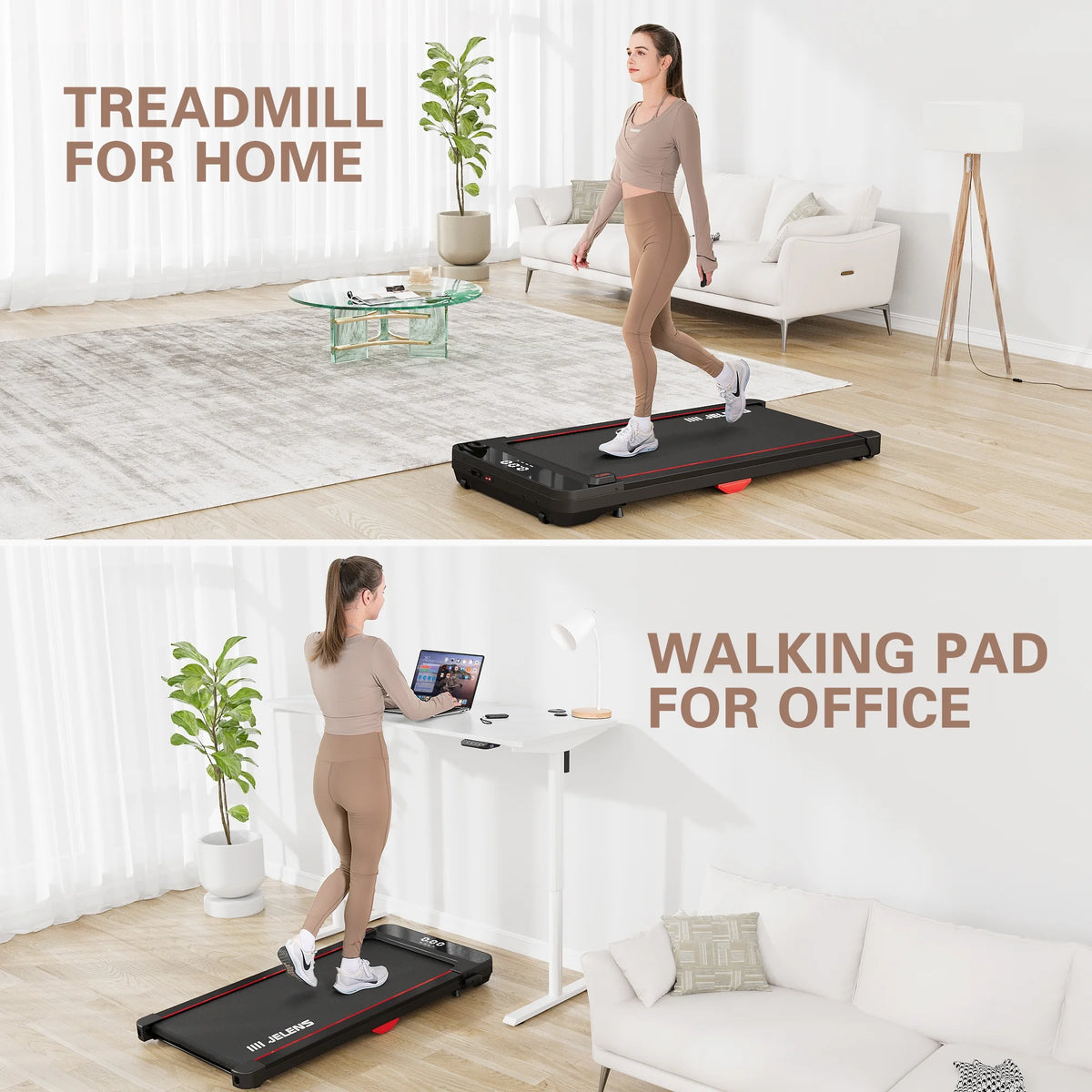2.5HP Portable Under Desk Treadmill with Remote Control E4097