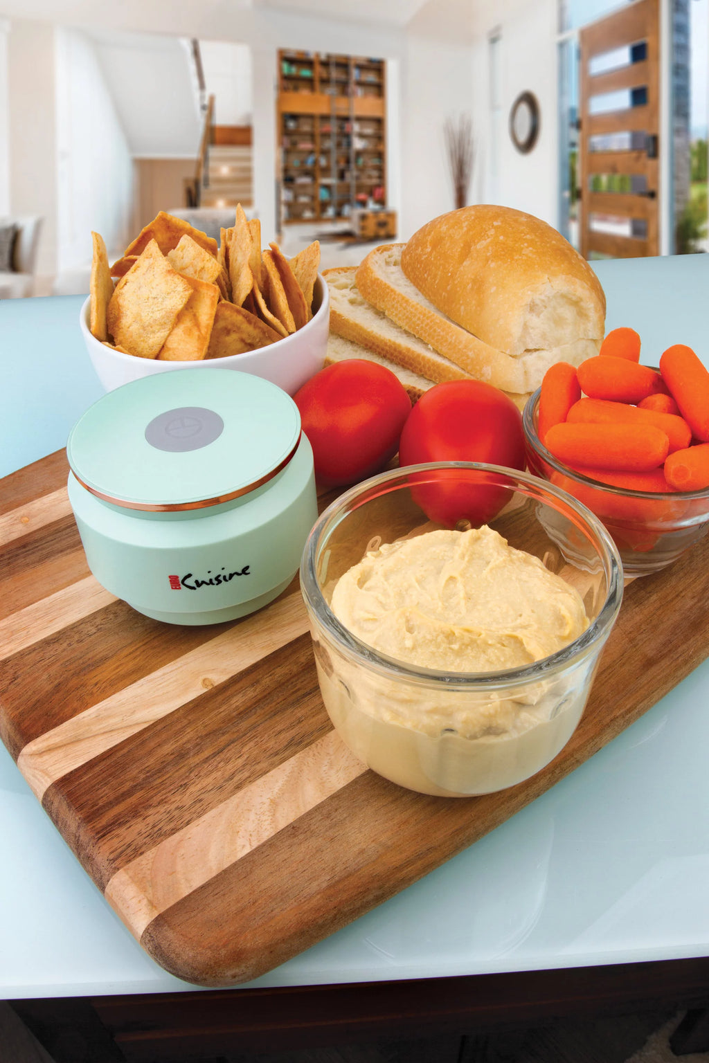 Green Mini Cordless Rechargeable Chopper with Glass Bowl G266125
