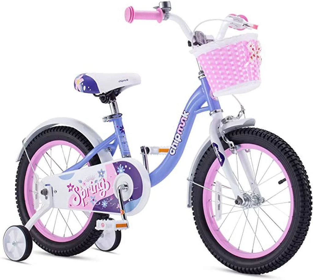 Green 14 Inch Kids Bike with Basket Q3130