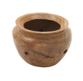 9" Handmade Round Brown Teak Wood Decorative Bowl G5104