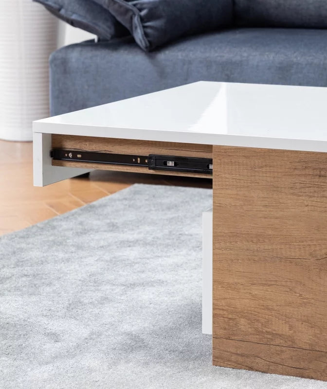Light Brown Wood Coffee Table with 2 Drawers P701233