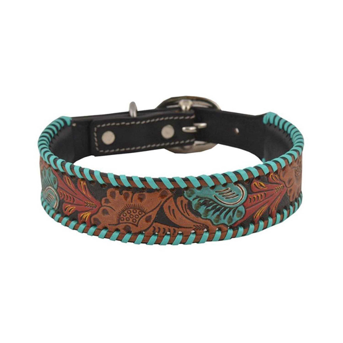 Tooled Leather Dog Collar B6966