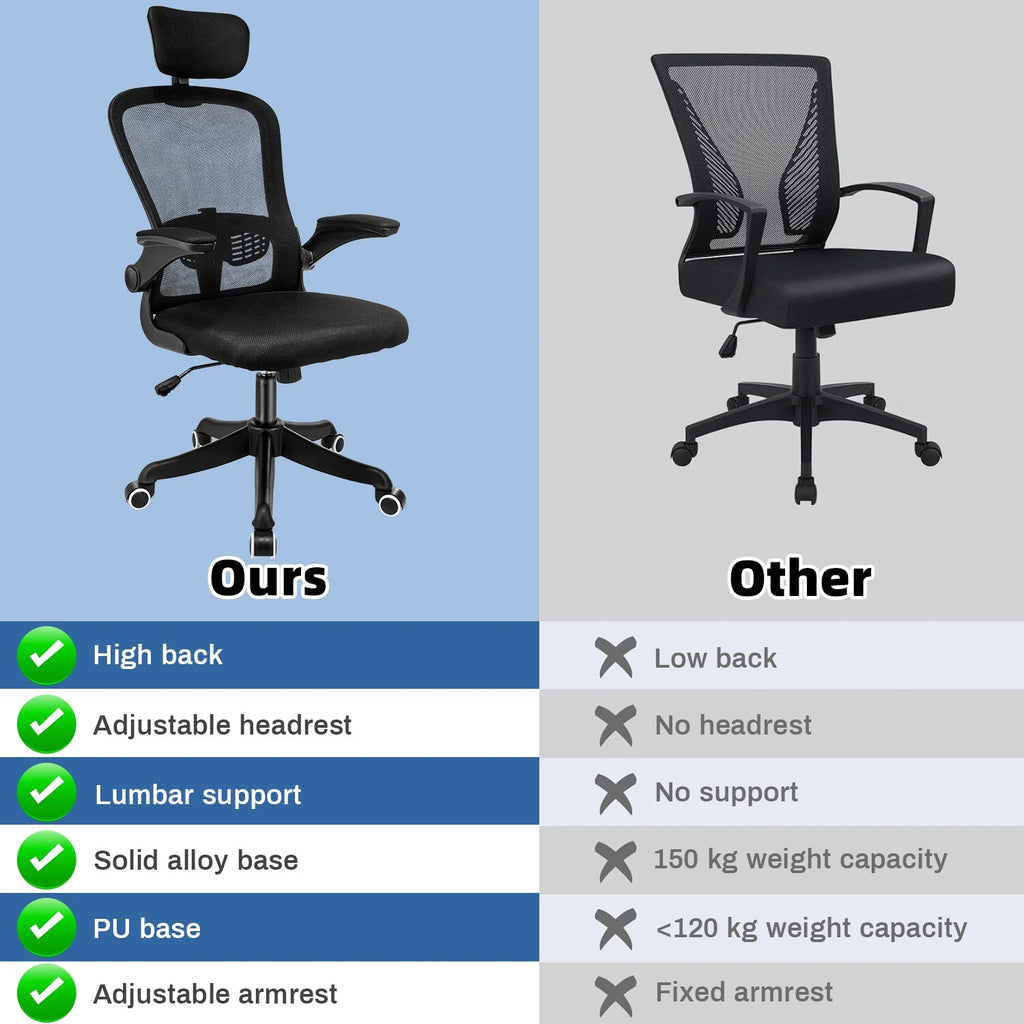 Black Mesh Ergonomic High Back Office Chair R558