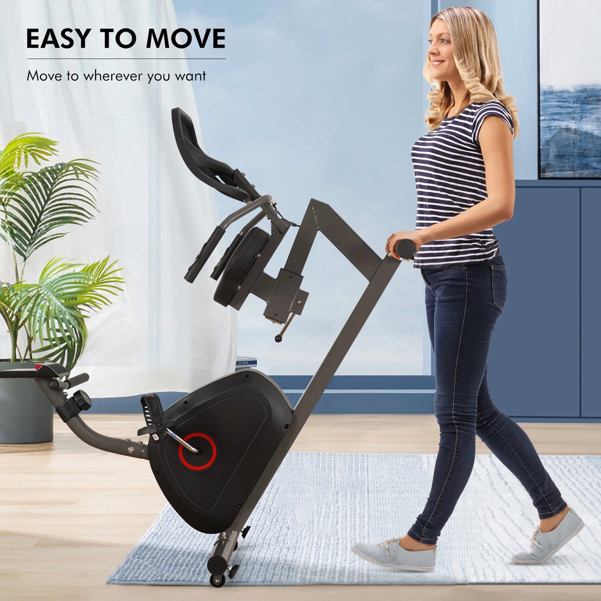 Recumbent Exercise Bike 8 Levels Quiet I439057