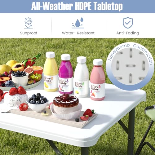 Portable 4 Foot Plastic Folding Table D537580