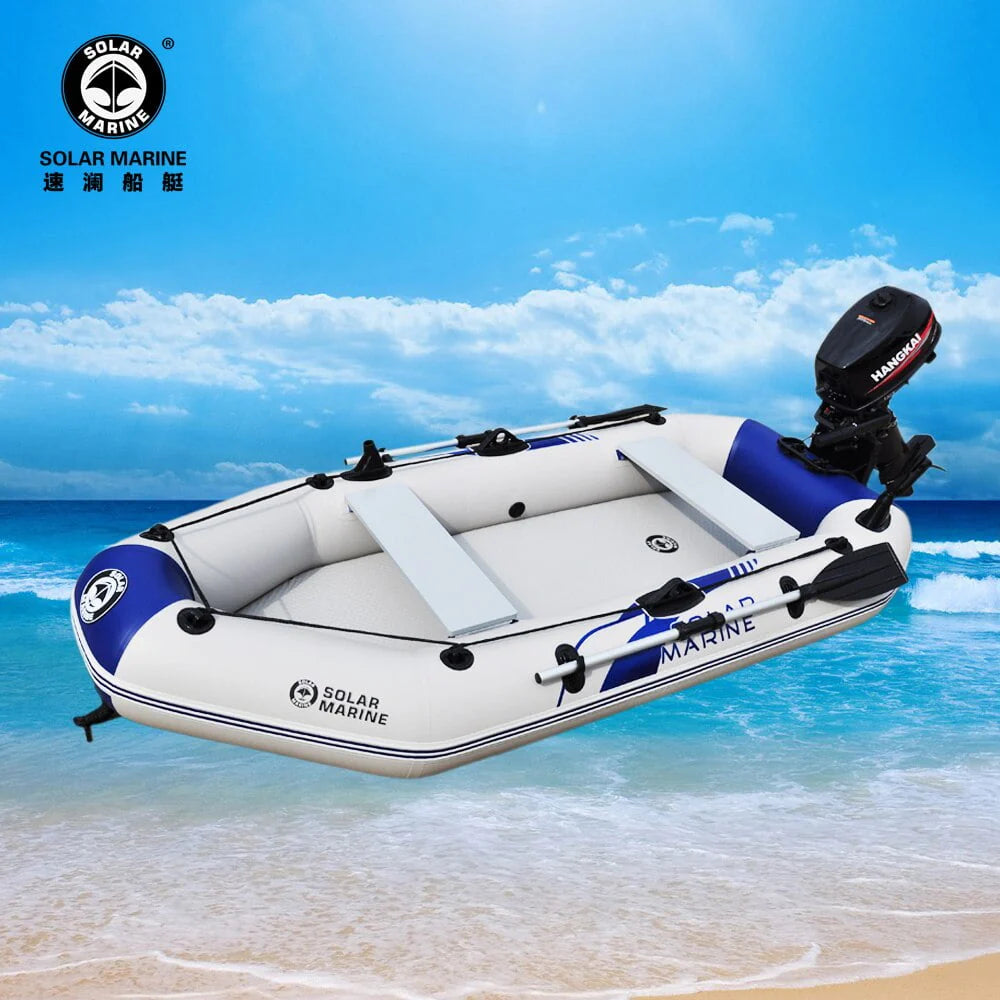 2.3m PVC Inflatable Rowing Boat with Oars and Pump O238688