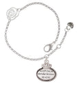 Silvertone Rose Link Chain Bracelet Y793962