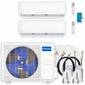 18,000 BTU 2 Zone Ductless Air Conditioner and Heat Pump with Install Kit Y39872