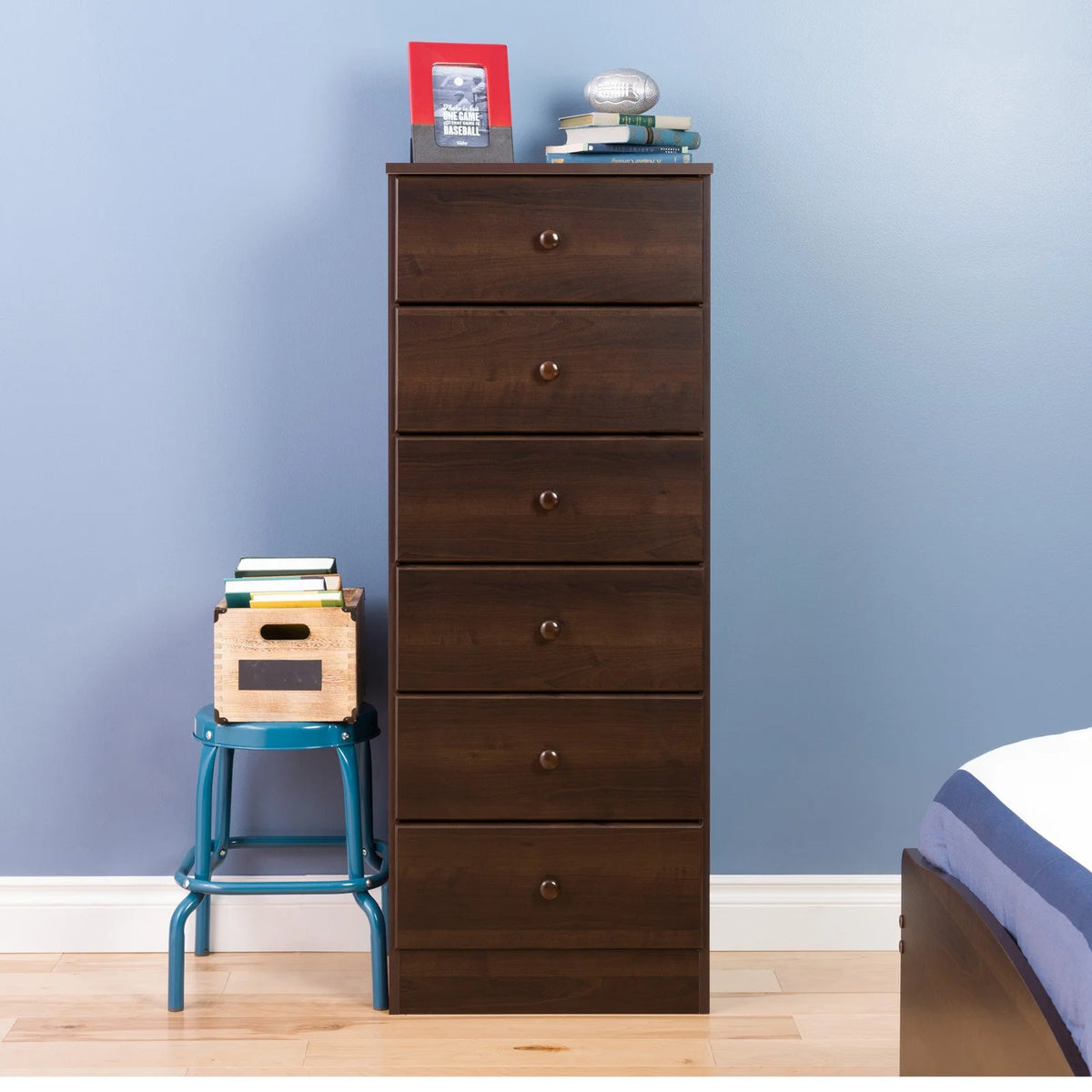 Black 6 Drawer Dresser O29002