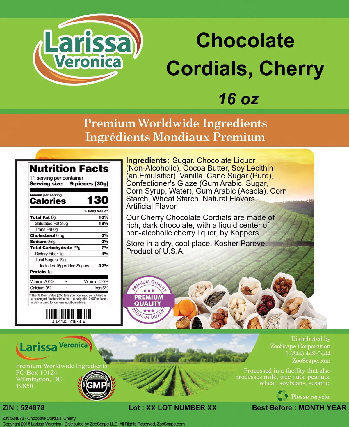 Chocolate Cherry Cordials 16 oz 2-Pack I239