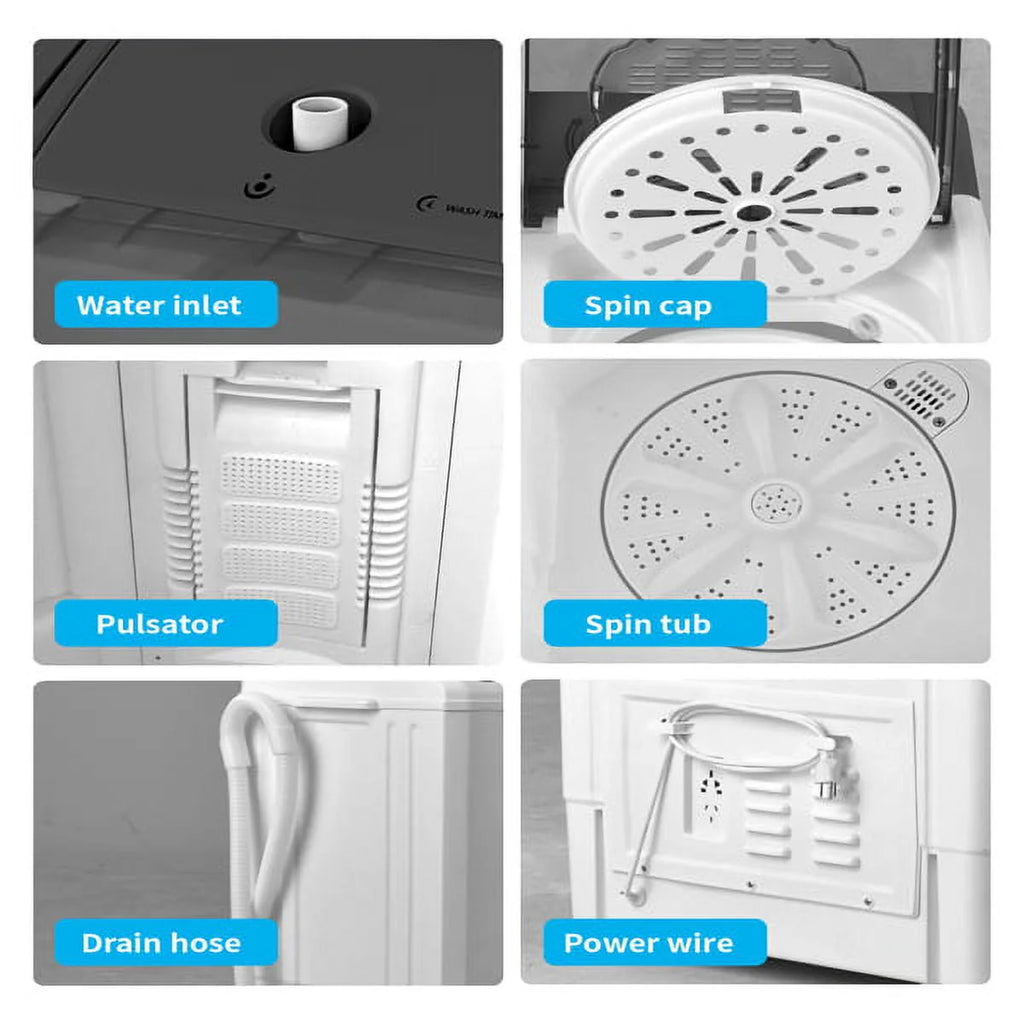 Portable 26lbs Washing Machine with Drain Pump D281969