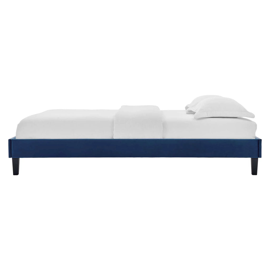 King Size Velvet Platform Bed Frame N494404