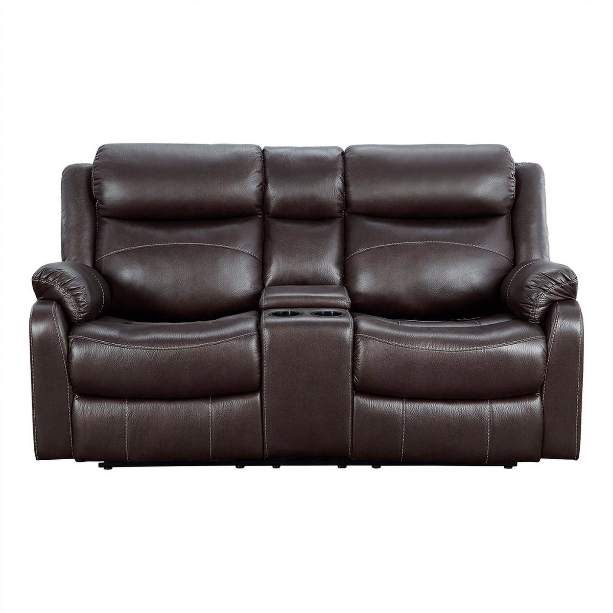 Dark Brown 2-Piece Microfiber Reclining Sofa Set H33926