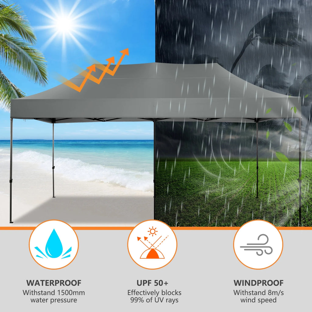 10x20 Heavy Duty Waterproof Canopy with Roller Bag U78846