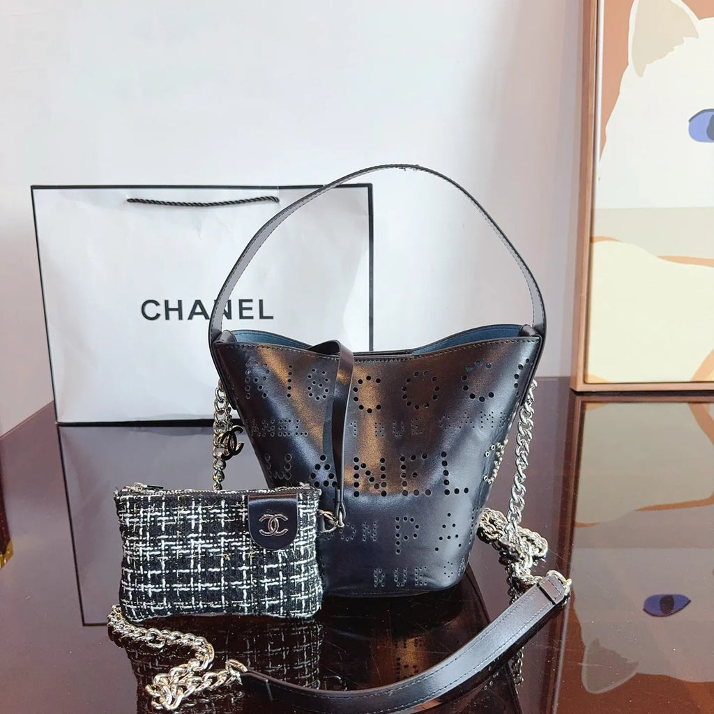 Calfskin Tweed Bucket Bag I4272