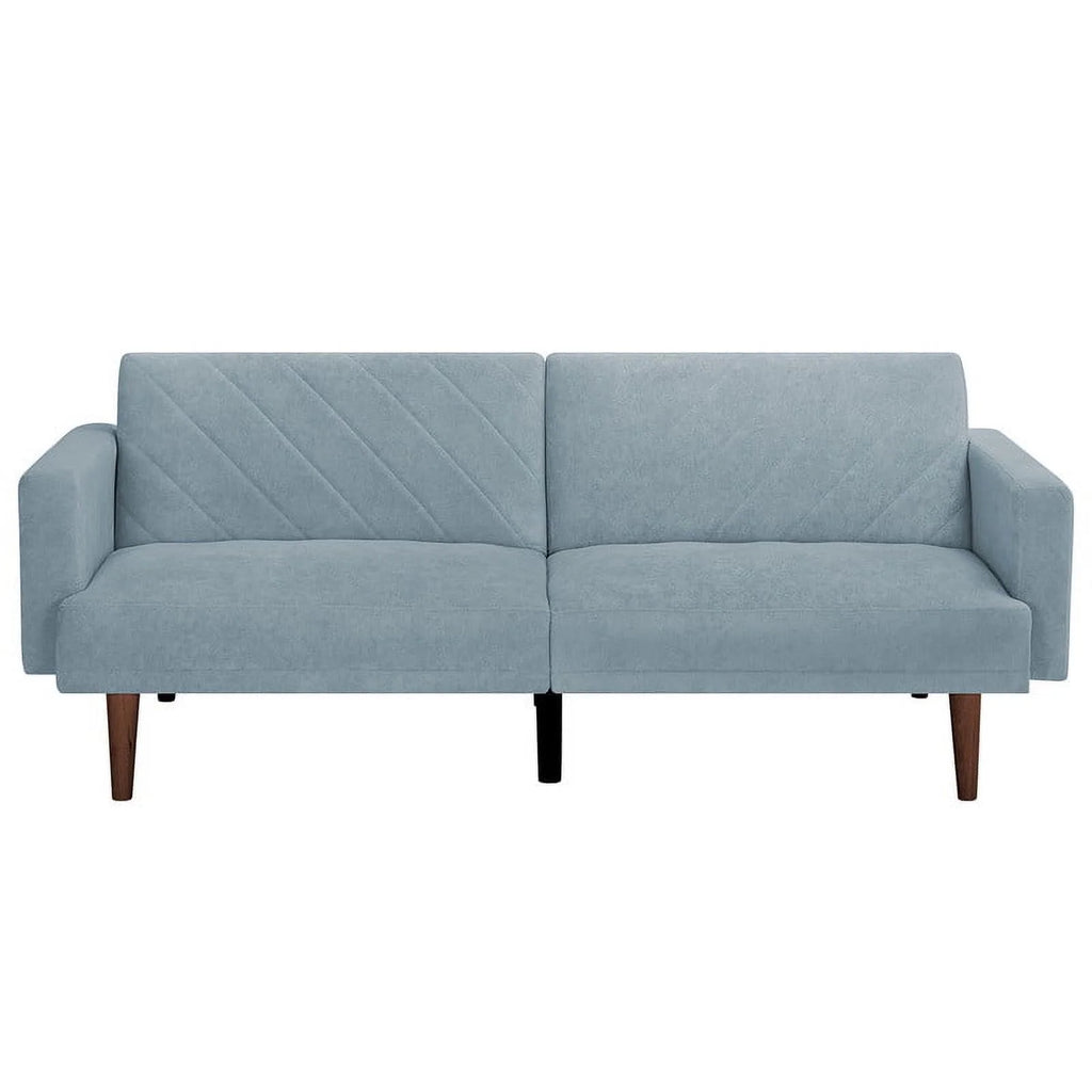 Blue Convertible Futon Sofa Bed S561413