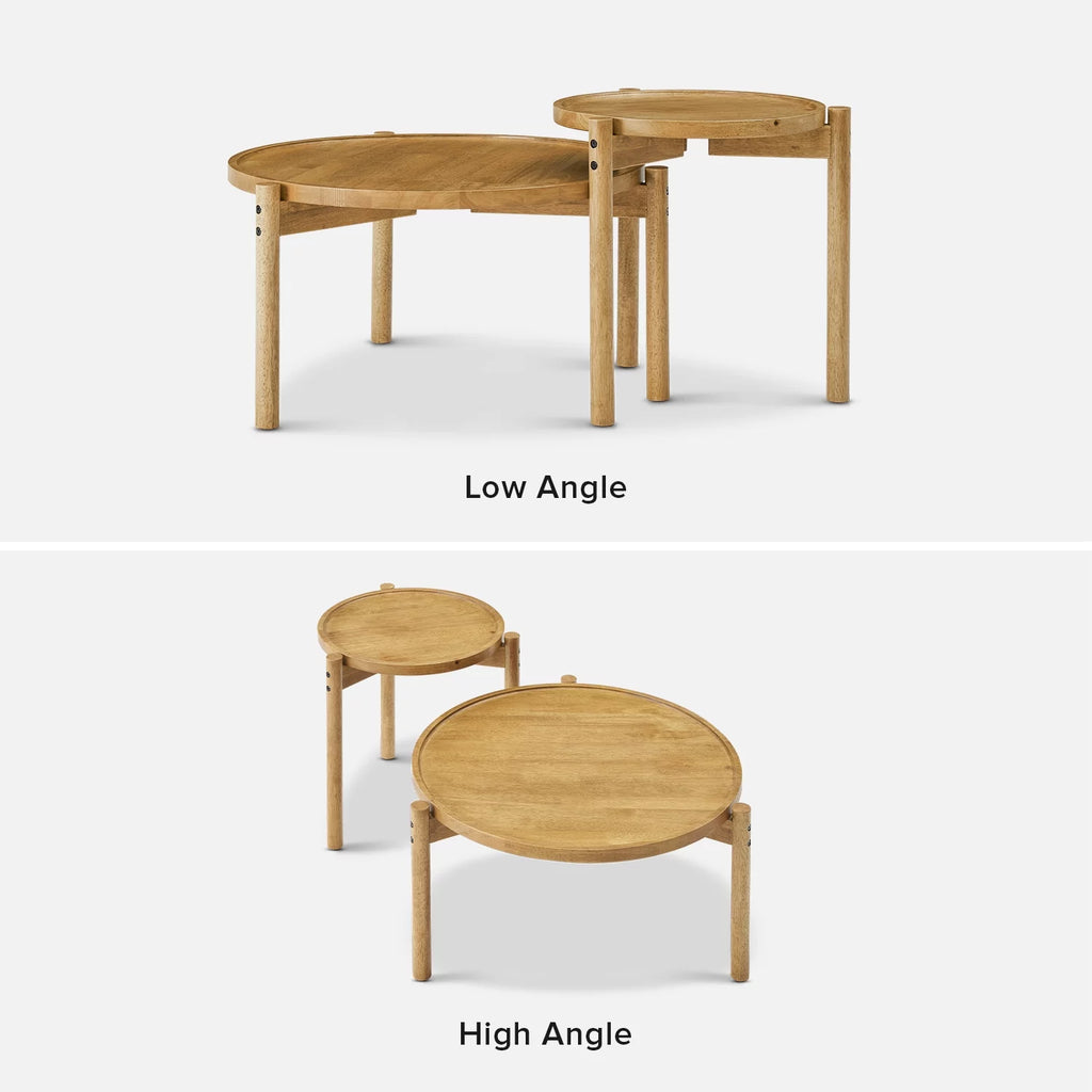 Round Solid Wood Coffee Table Q6559
