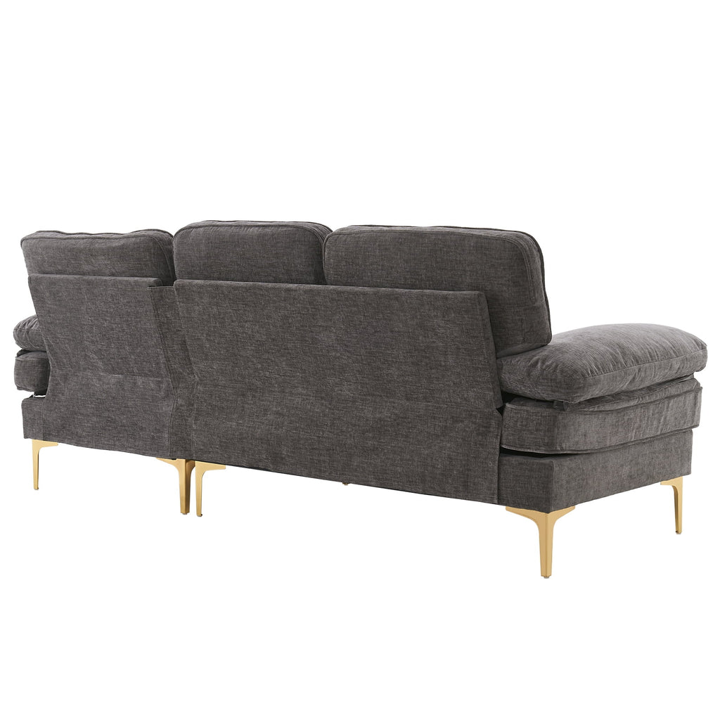 Dark Gray 83 inch L-Shape Sectional Sofa I631472