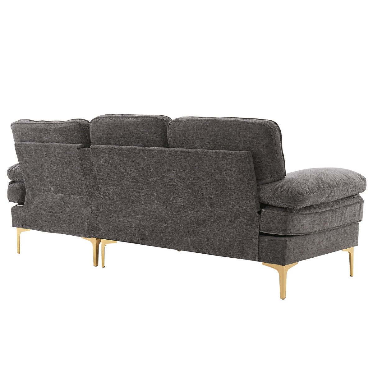 Dark Gray 83 inch L-Shape Sectional Sofa I631472
