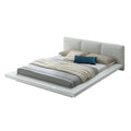 Solid Wood King Panel Bed in White N28390