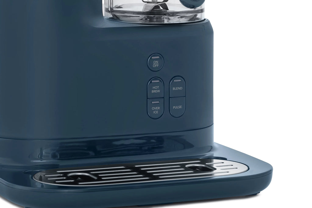 Navy Blue Single Serve Iced and Hot Coffee Maker and Blender C156589