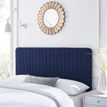 Royal Blue Tufted Upholstered Fabric Full/Queen Headboard U63112