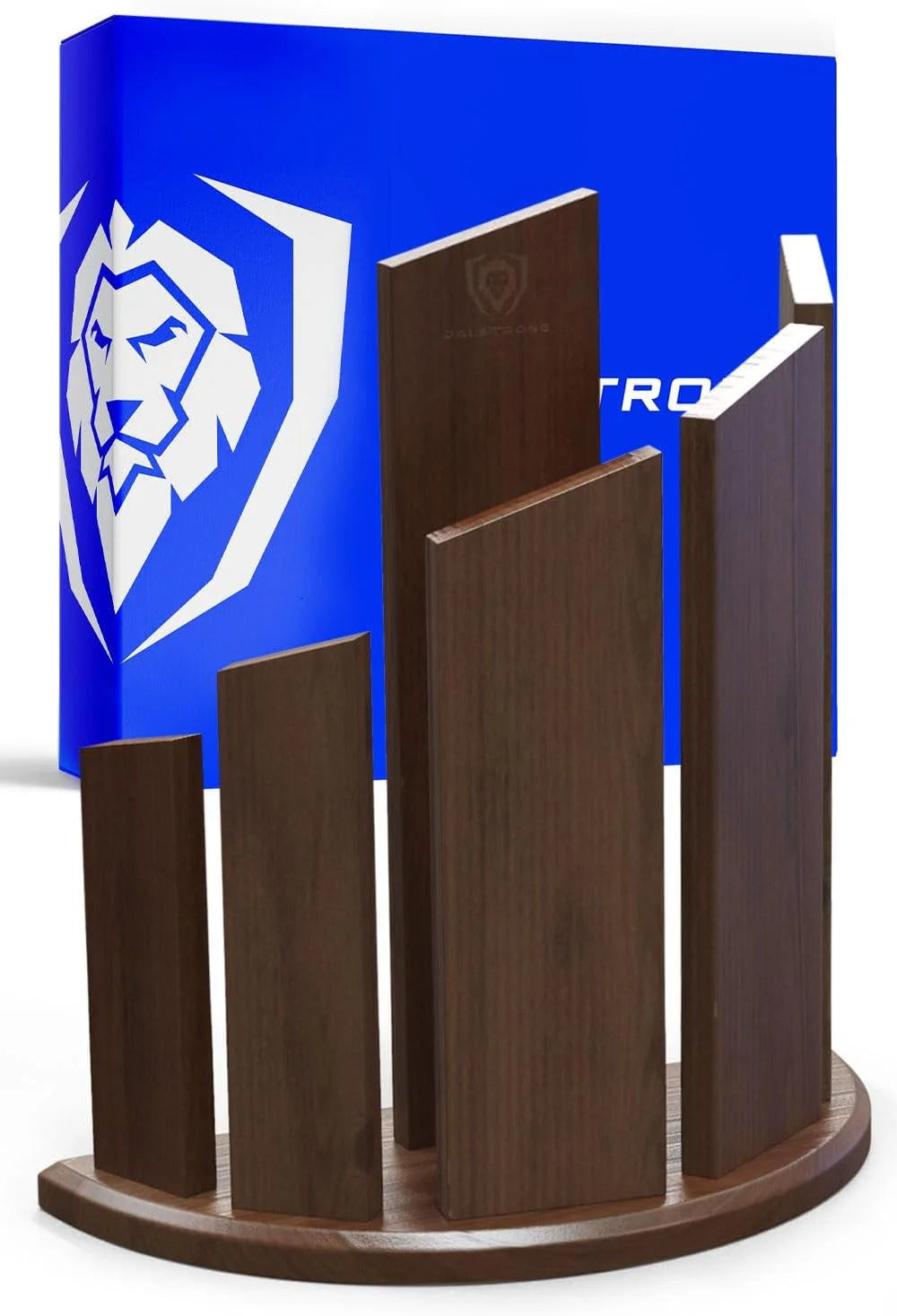 Magnetic Double-Sided Walnut Knife Block P4361