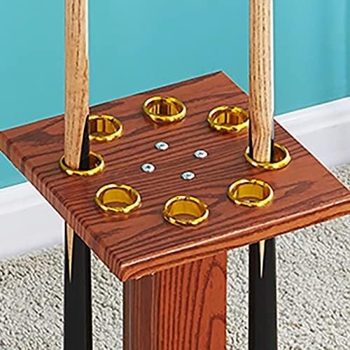 Floor-Standing Pool Cue Rack Holds 8 Cues MDF Billiard Stick Holder L33381
