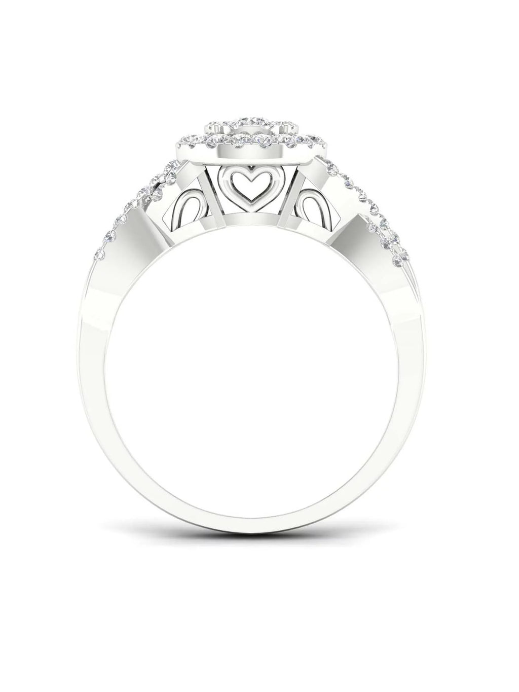 3/8Ct Diamond 10k White Gold Bridal Ring Set N92881