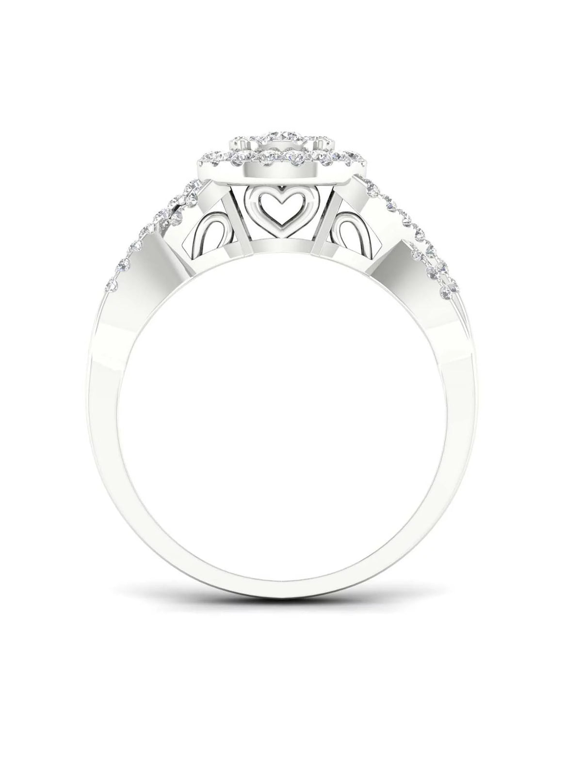 3/8Ct Diamond 10k White Gold Bridal Ring Set N92881