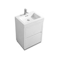 30 in. Free Standing High Gloss White Bathroom Vanity C10469