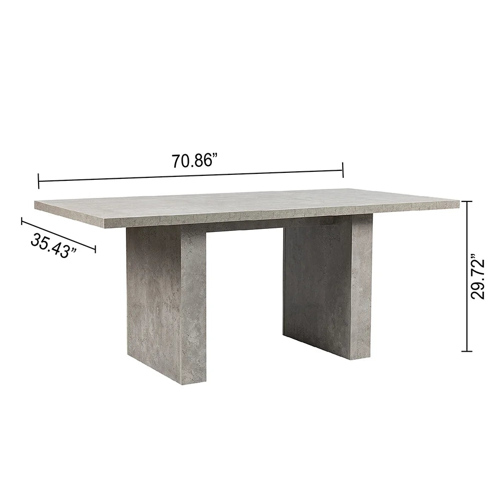 5 Piece Rectangle Dining Table and Green Velvet Chairs L9201