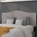 Upholstered Full Size Headboard Light Gray Fabric S86272