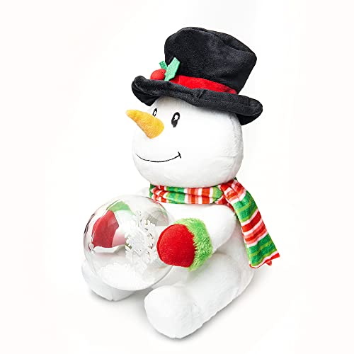 Animated Christmas Snowman LED Light Plush Toy 12 Inches Y4720