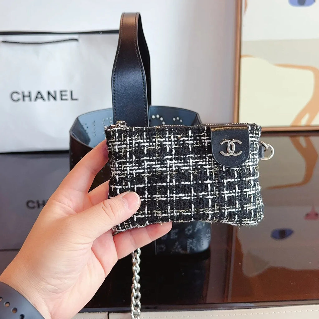 Calfskin Tweed Bucket Bag I4272
