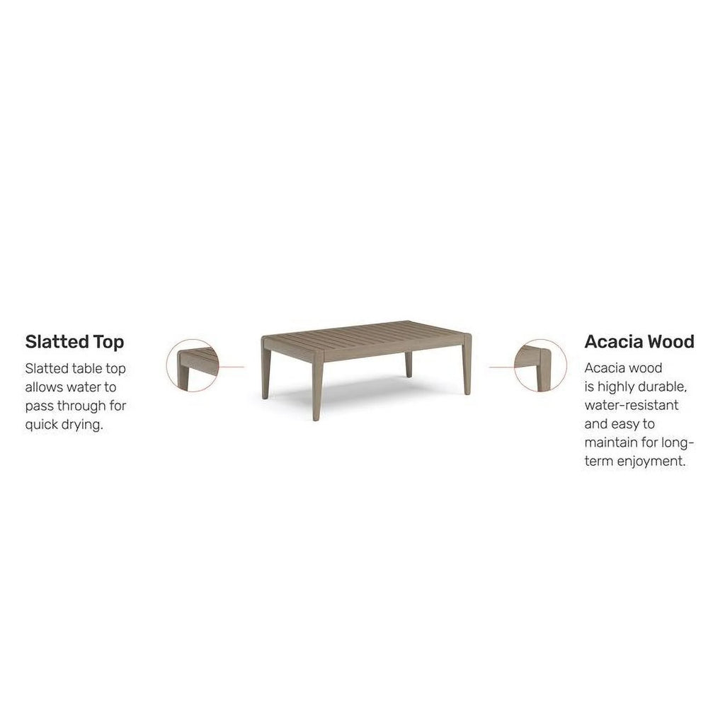Traditional Wood Outdoor Coffee Table in Gray D62177